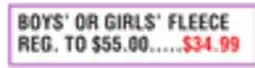 Dunham's Sports UNDER ARMOUR BOYS' OR GIRLS' FLEECE offer