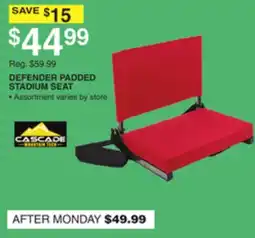 Dunham's Sports CASCADE MOUNTAIN DEFENDER PADDED STADIUM SEAT offer
