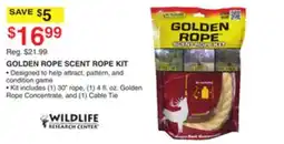 Dunham's Sports WILDLIFE RESEARCH CENTER GOLDEN ROPE SCENT ROPE KIT offer