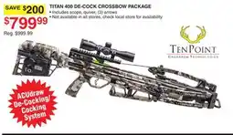 Dunham's Sports TEN POINT TITAN 400 DE-COCK CROSSBOW PACKAGE offer
