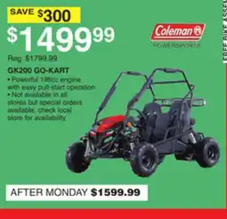 Dunham's Sports COLEMAN GK200 GO-KART offer