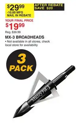 Dunham's Sports MX-3 BROADHEADS offer