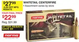 Dunham's Sports WHITETAIL CENTERFIRE offer