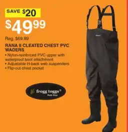 Dunham's Sports RANA II CLEATED CHEST PVC WADERS offer