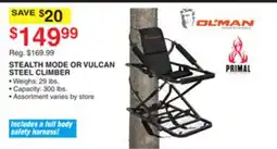Dunham's Sports STEALTH MODE OR VULCAN STEEL CLIMBER offer