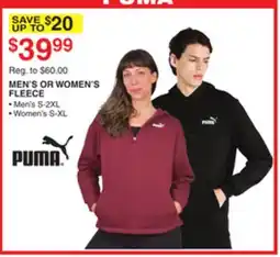 Dunham's Sports PUMA MEN'S OR WOMEN'S FLEECE offer