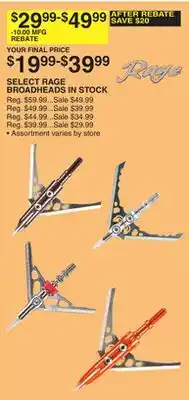 Dunham's Sports SELECT RAGE CROSS STICKS offer