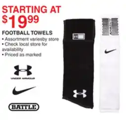 Dunham's Sports FOOTBALL TOWELS offer