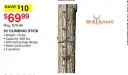 Dunham's Sports BIG GAME 20' CLIMBING STICK offer