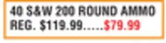 Dunham's Sports 40 S&W 200 ROUND AMMO offer