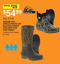 Dunham's Sports SWAMP RAT ANKLE BOOTS OR SLOUGH CREEK STALKER FOR THE FAMILY offer