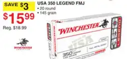 Dunham's Sports WINCHESTER USA 350 LEGEND FMJ offer