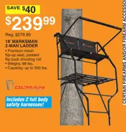 Dunham's Sports 18' MARKSMAN 2-MAN LADDER offer