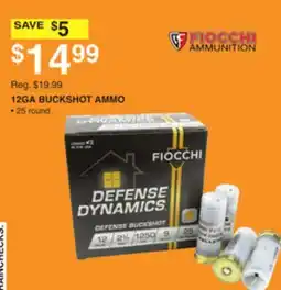 Dunham's Sports FIOCCHI AMMUNITION 12GA BUCKSHOT AMMO offer