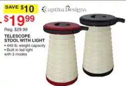 Dunham's Sports TELESCOPE STOOL WITH LIGHT offer