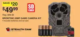 Dunham's Sports STEALTH CAM BROWTINE 20MP GAME CAMERA KIT offer