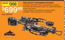 Dunham's Sports WICKED RIDGE RDX SILENT CROSSBOW PACKAGE offer
