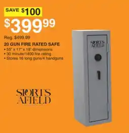 Dunham's Sports 20 GUN FIRE RATED SAFE offer