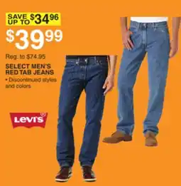 Dunham's Sports SELECT MEN'S RED TAB JEANS offer