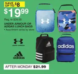 Dunham's Sports UNDER ARMOUR OR ADIDAS LUNCH BAGS offer