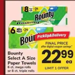 Safeway Bounty Select-A-Size Paper Towels offer