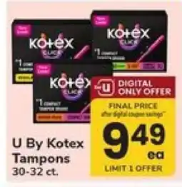 Safeway U by Kotex Tampons offer