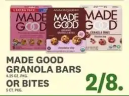Kings Food Markets Made Good granola bars or bites offer