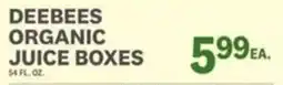 Kings Food Markets Deebees organic juice boxes offer