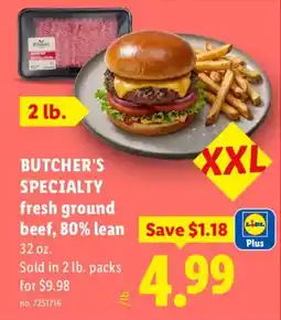 Lidl Butcher's Specialty fresh ground beef offer