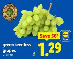 Lidl Lidl Plus green seedless grapes offer