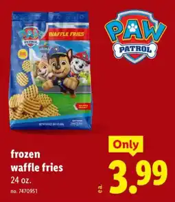 Lidl Paw patrol frozen waffle fries offer