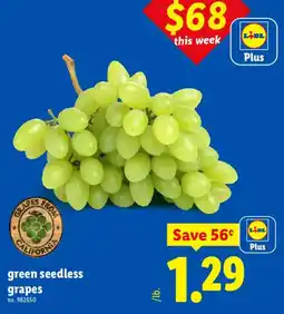 Lidl Lidl Plus green seedless grapes offer