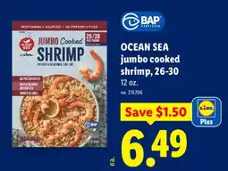 Lidl Ocean sea jumbo cooked shrimp offer