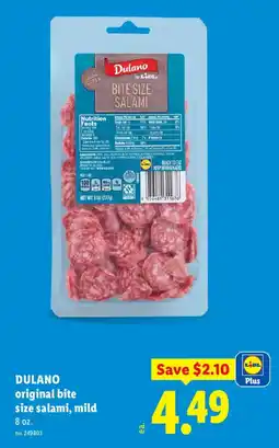 Lidl Dulano original bite size salami offer