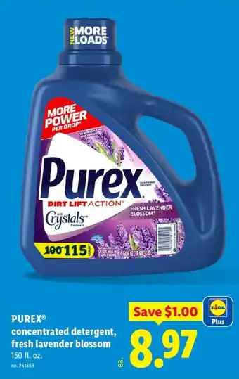 Purex concentrated detergent, fresh lavender blossom