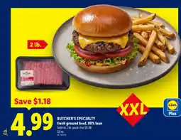 Lidl Butcher's Specialty fresh ground beef offer