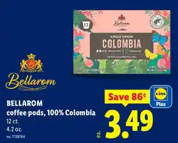 Lidl Bellarom coffee pods, 100% Colombia offer