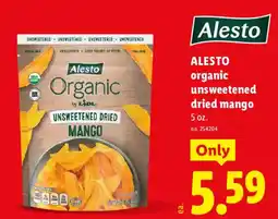 Lidl Alesto organic unsweetened dried mango offer
