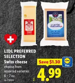 Lidl Lidl preferred selection swiss cheese offer