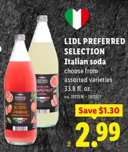 Lidl Lidl preferred selection italian soda offer