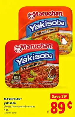 Lidl Maruchan yakisoba offer
