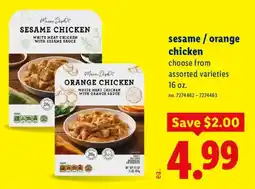 Lidl Main Dish sesame chicken offer