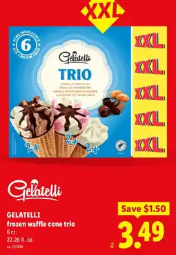 Lidl Gelatelli frozen waffle cone trio offer