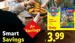 Lidl Paw patrol frozen waffle fries offer