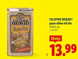 Lidl Filippo Berio pure olive oil tin offer