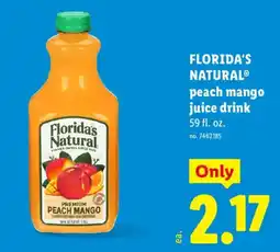Lidl Florida's natural peach mango juice drink offer