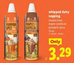 Lidl Lidl whipped dairy topping offer