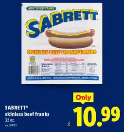 Lidl Sabrett skinless beef franks offer