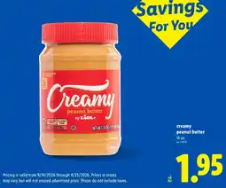 Lidl Lidl creamy peanut butter offer