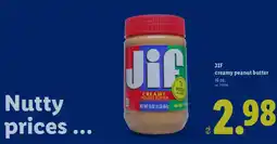Lidl Jif creamy peanut butter offer